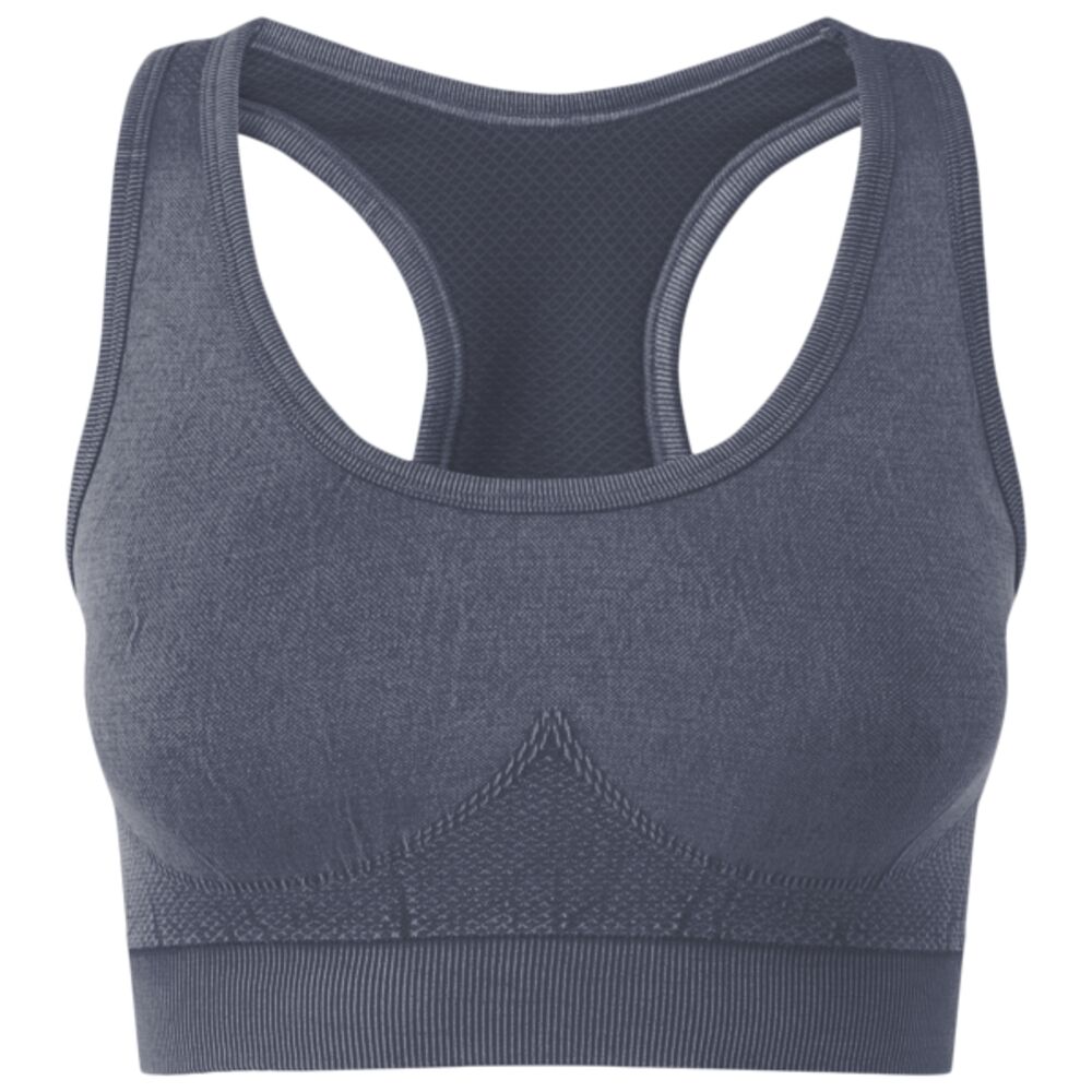 "Tridri® seamless "3D fit" multi-sport sculpt bra top denim" Thumbnail